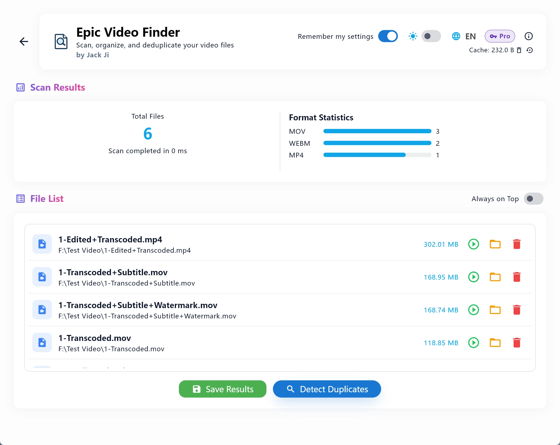 Epic Scanner Epic Video Finder for macOS | AI Video Scanner & Duplicate Finder